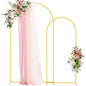 Wokceer Wedding Arch Backdrop Stand 7.2FT, 6.6FT White Metal Arch Stand Set of 2 for Birthday Party Wedding Ceremony Baby Shower Graduation Decoration