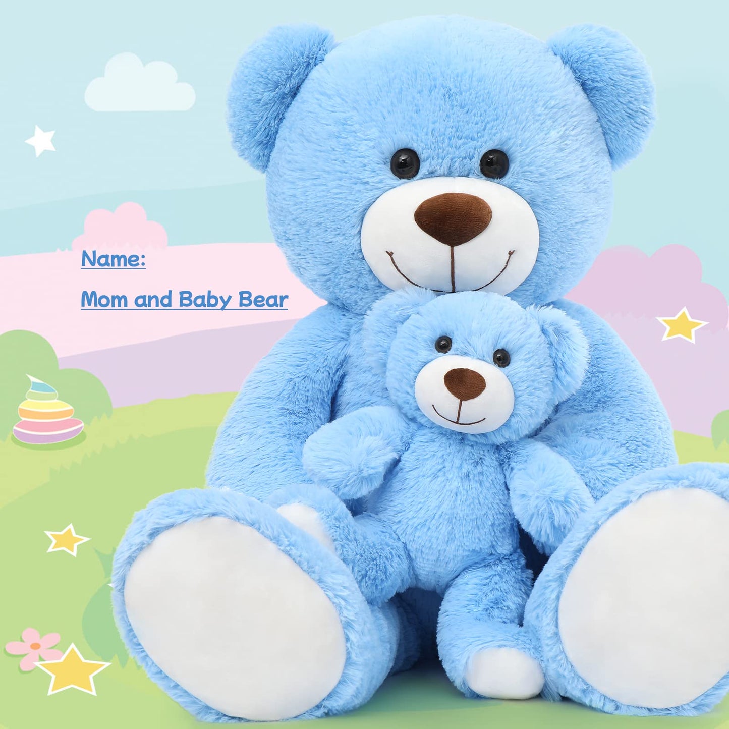 Muiteiur 49 inch Giant Teddy Bear Stuffed Animal, Big Bear Plush with Big Footprint, Great Gift for Party Decorations (Brown)