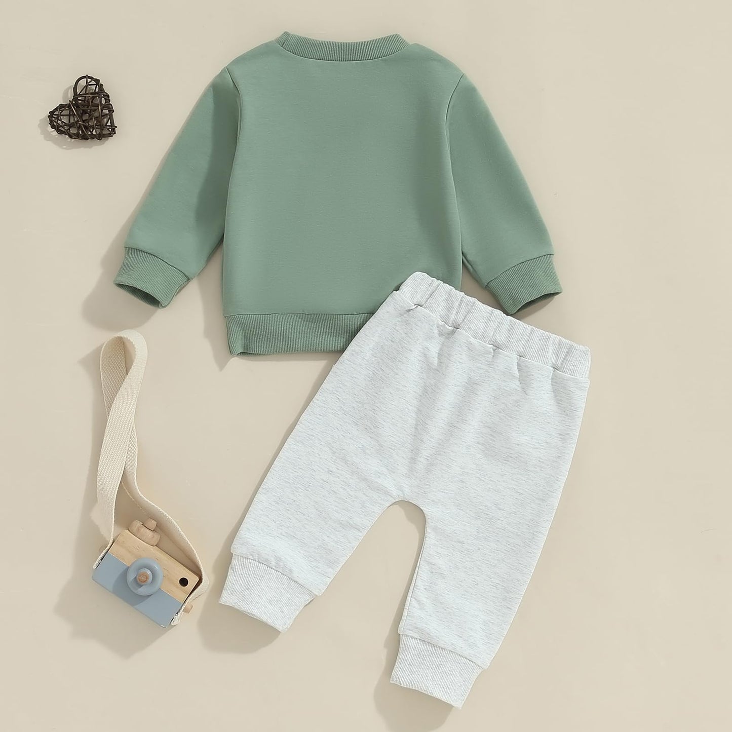 Toddler Baby Boy Fall Clothes Letter Print Long Sleeve Sweatshirt Elastic Pants Cute Kids Winter Outfits