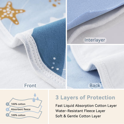 Yoofoss Baby Burp Cloths 5 Pack Burping Cloths for Babies Boys Girls Large 21''X10'' Extra Soft and Absorbent Flowers