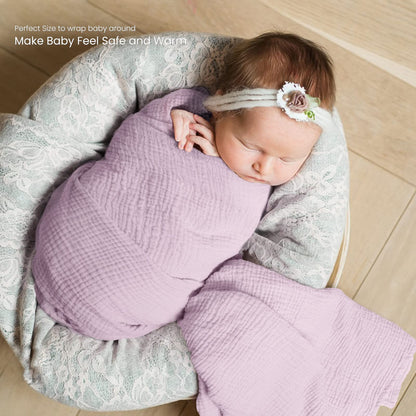 Swaddle Baby Blanket: Waffle Blanket with Satin Strim - Soft Breathable Toddler Blanket for Nursing Cover - Cotton Crib Blanket for Naptime（Cream）