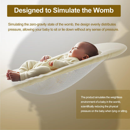 3-in-1 Portable Baby Bouncer & Rocker Chair for Newborn to Toddler - 4 Adjustable Recline Positions, Breathable Cotton Fabric, Natural Vibration, Supports Up to 33 lbs (Oatmeal Khaki)