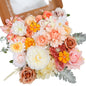 Artificial Flowers Combo for DIY Wedding Bouquets Combo Centerpieces Arrangements Party Bridal Baby Shower Home Decorations-Blush Pink