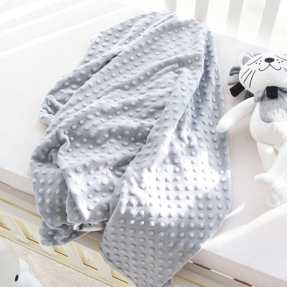 LifeTree Minky Baby Girl & Boy Blankets, Soft Double Layer Swaddle Blankets, Muslin Front and Dotted Fleece Backing Receiving Bed Throw Blanket for Newborn Unisex, 31X40 Inches, Bear Pattern