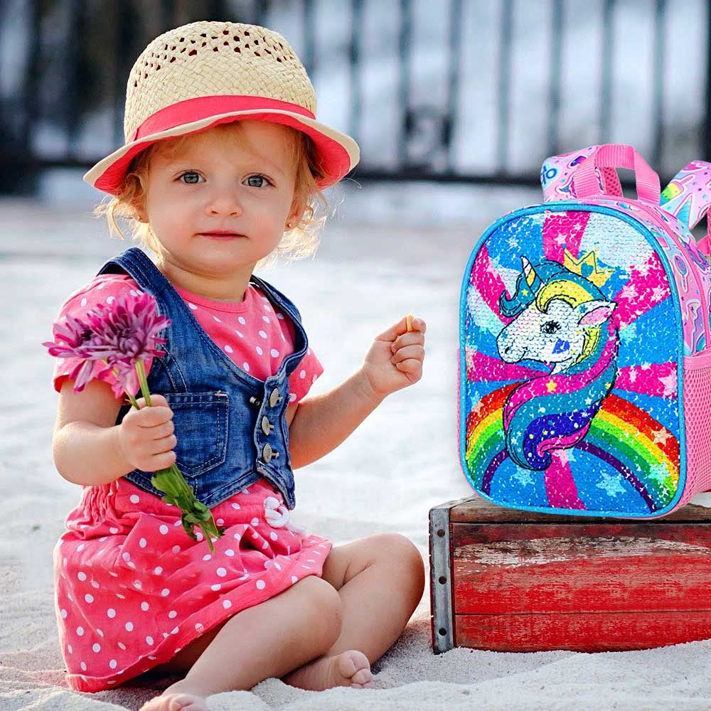 AGSDON Toddler Backpack Leash, 9.5" Safety Harness Dinosaur Bag - Removable Tether