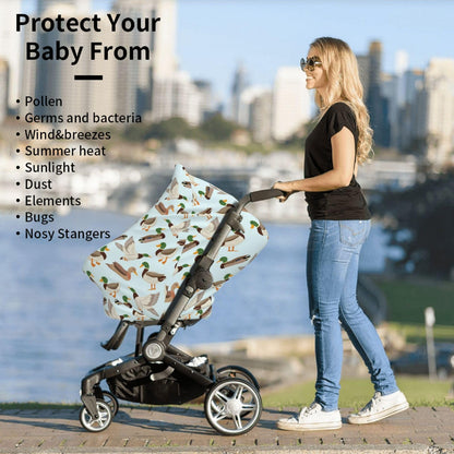 Cute Butterfly Baby Stuff Car Seat Covers Baby Multi-Use Car Seat Canopy Carrier Cover, Breathable Breastfeeding Cover Boys & Girls
