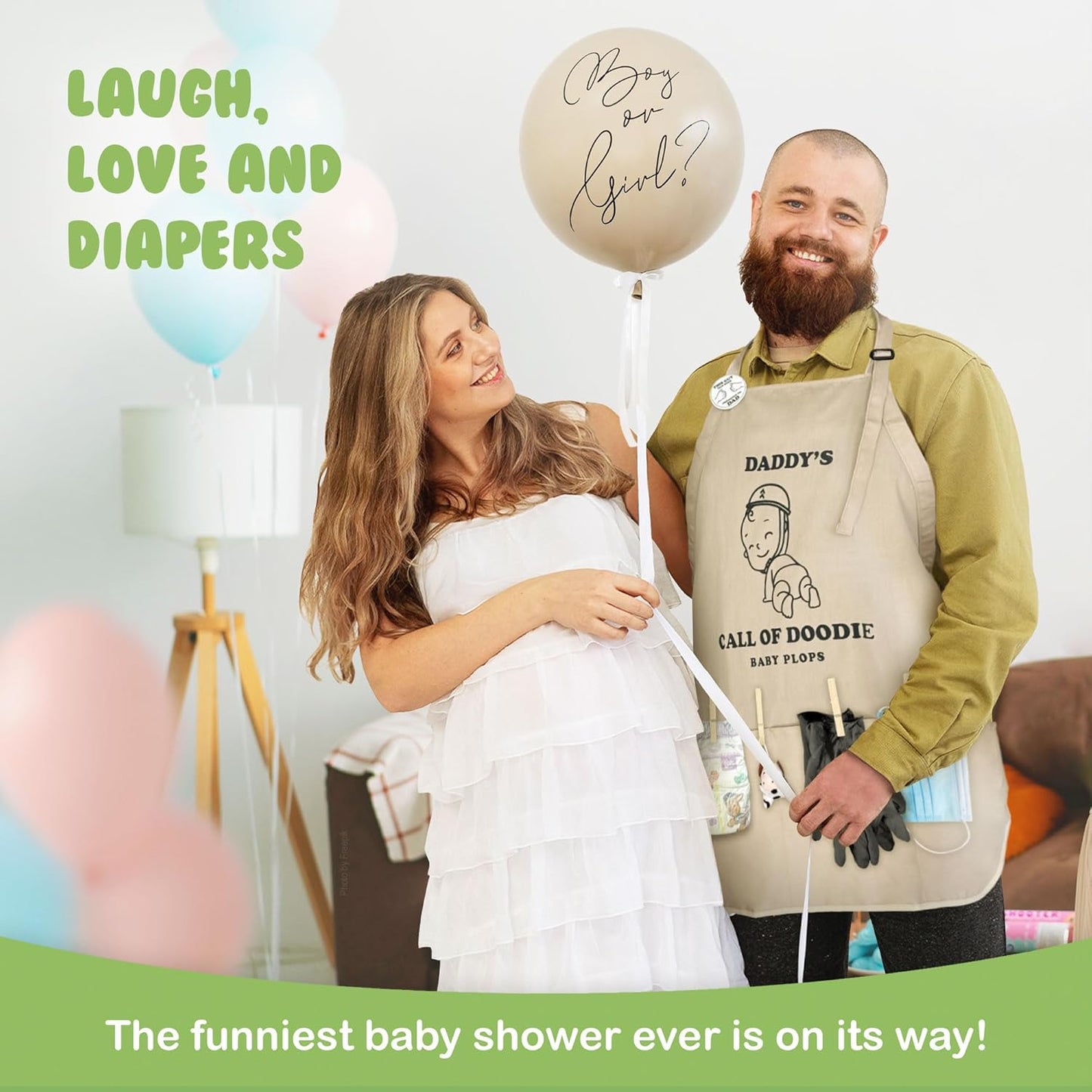 MUNIFICENCE Daddys Call Of Doodie Beige Apron Great Gift for New Dad to be