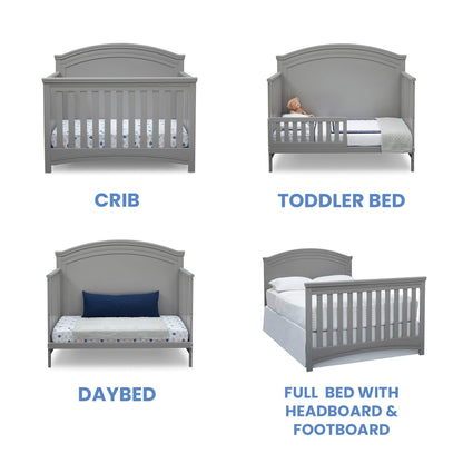 Delta Children Simmons Kids SlumberTime Emma Convertible Crib N More, Grey