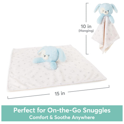 GUND Baby Sustainably Soft Puppy Lovey, Stuffed Animal Plush Blanket Made from 100% Recycled Materials, for Babies and Newborns, Blue/Cream, 10”