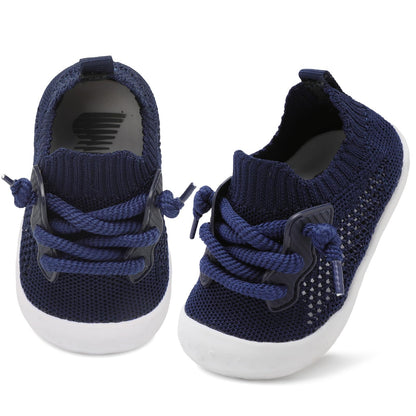 BARERUN Baby Shoes Baby First Walking Shoes Infant Sneakers Wide Barefoot Slip on Soft Sole Boys Girls Crib Shoe Toddler Breathable Lightweight House Socks