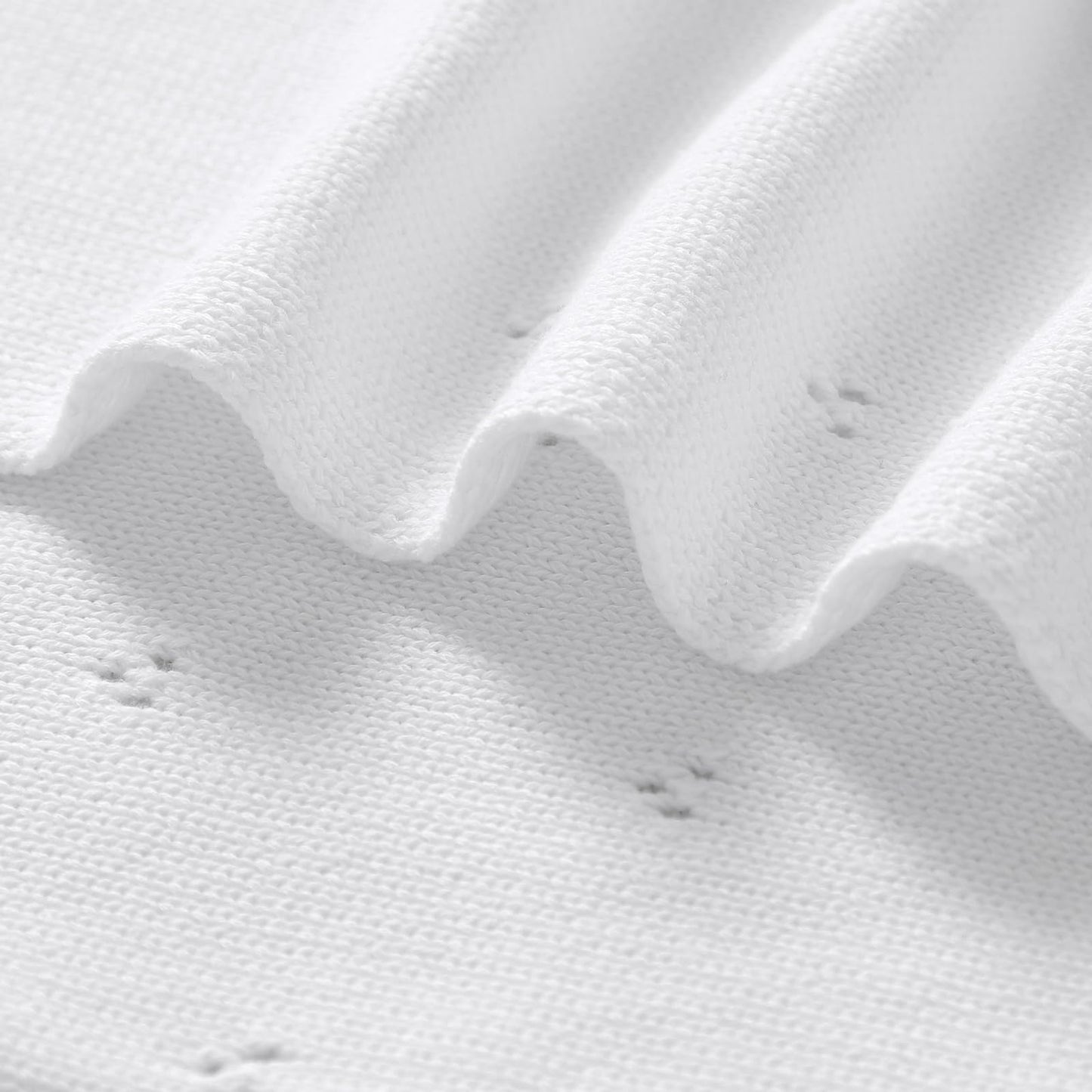 mimixiong Organic Cotton Baby Blanket Neutral Knitted Soft Crib Nursery Swaddling Receiving Blankets for Newborn Baby Boy Girl 40x30 Inch (Oatmeal)