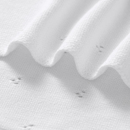 mimixiong Organic Cotton Baby Blanket Neutral Knitted Soft Crib Nursery Swaddling Receiving Blankets for Newborn Baby Boy Girl 40x30 Inch (Oatmeal)