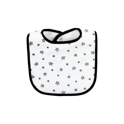 Hudson Baby Unisex Baby Cotton Terry Bib and Burp Cloth Set, Dinner Date, One Size