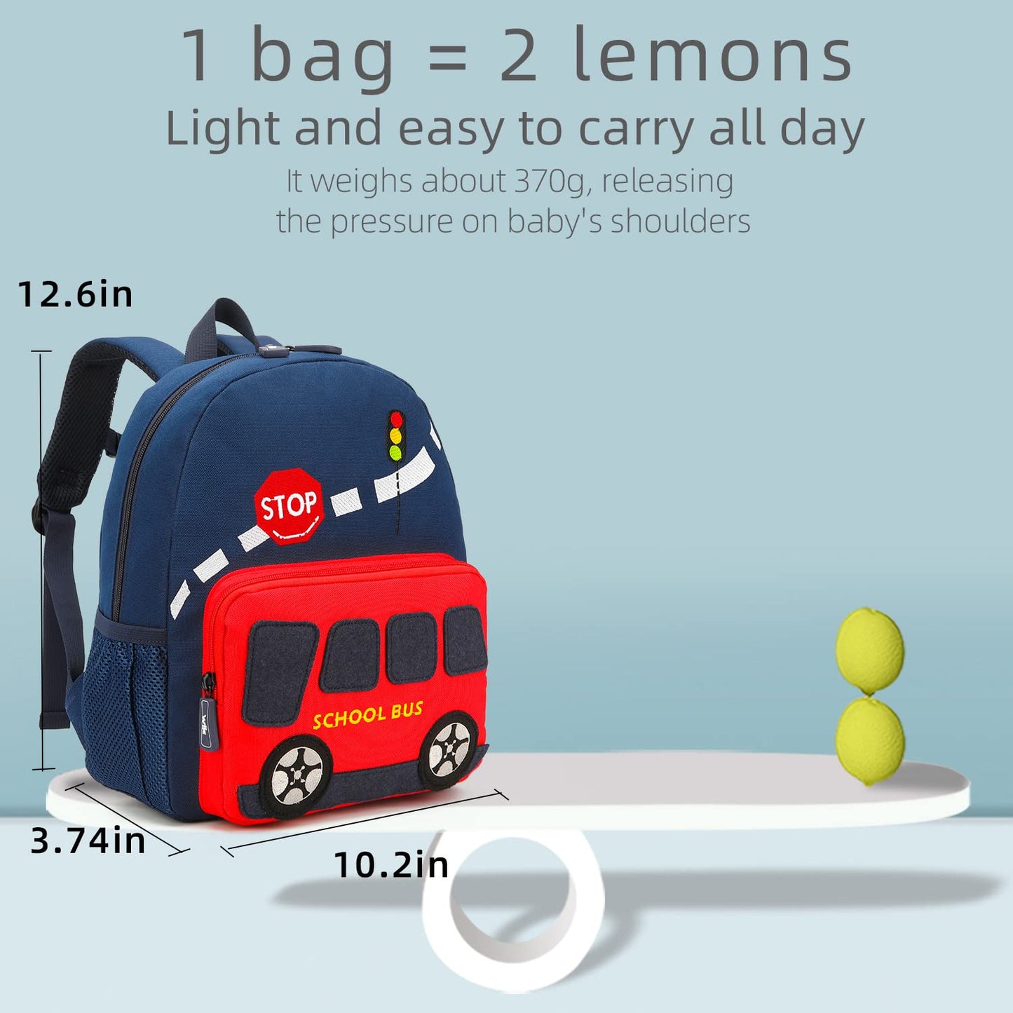 Car Dinosaur Kids Toddler Backpack for Boys and Girls Children Waterproof Preschool Bag(Red Music Party)