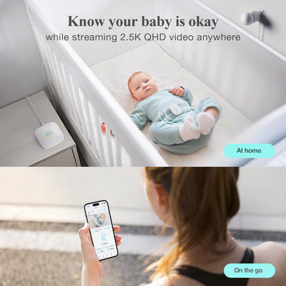 Sense-U Pro Baby Movement Monitor with Arousal Vibration, Movement/Rollover/Overheating Alerts, Audible & App Notifications, Easy Clip-On Design, Smart Sleep Monitor, FSA/HSA Eligible