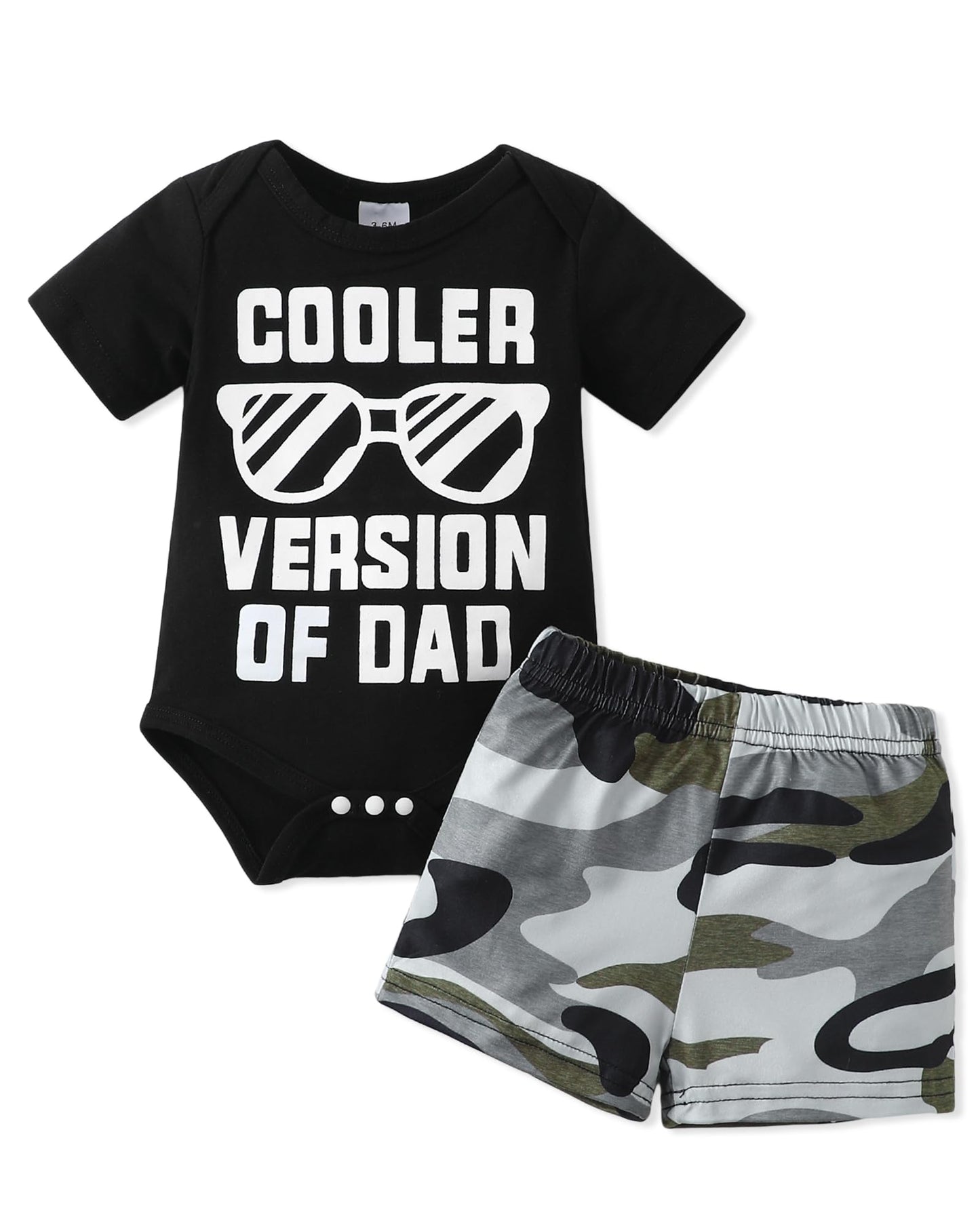 NZRVAWS Newborn Baby Boy Clothes Letter Printed Romper Shorts Summer Infant Outfits Camo Clothing Set 0 3 6 9 12 Months