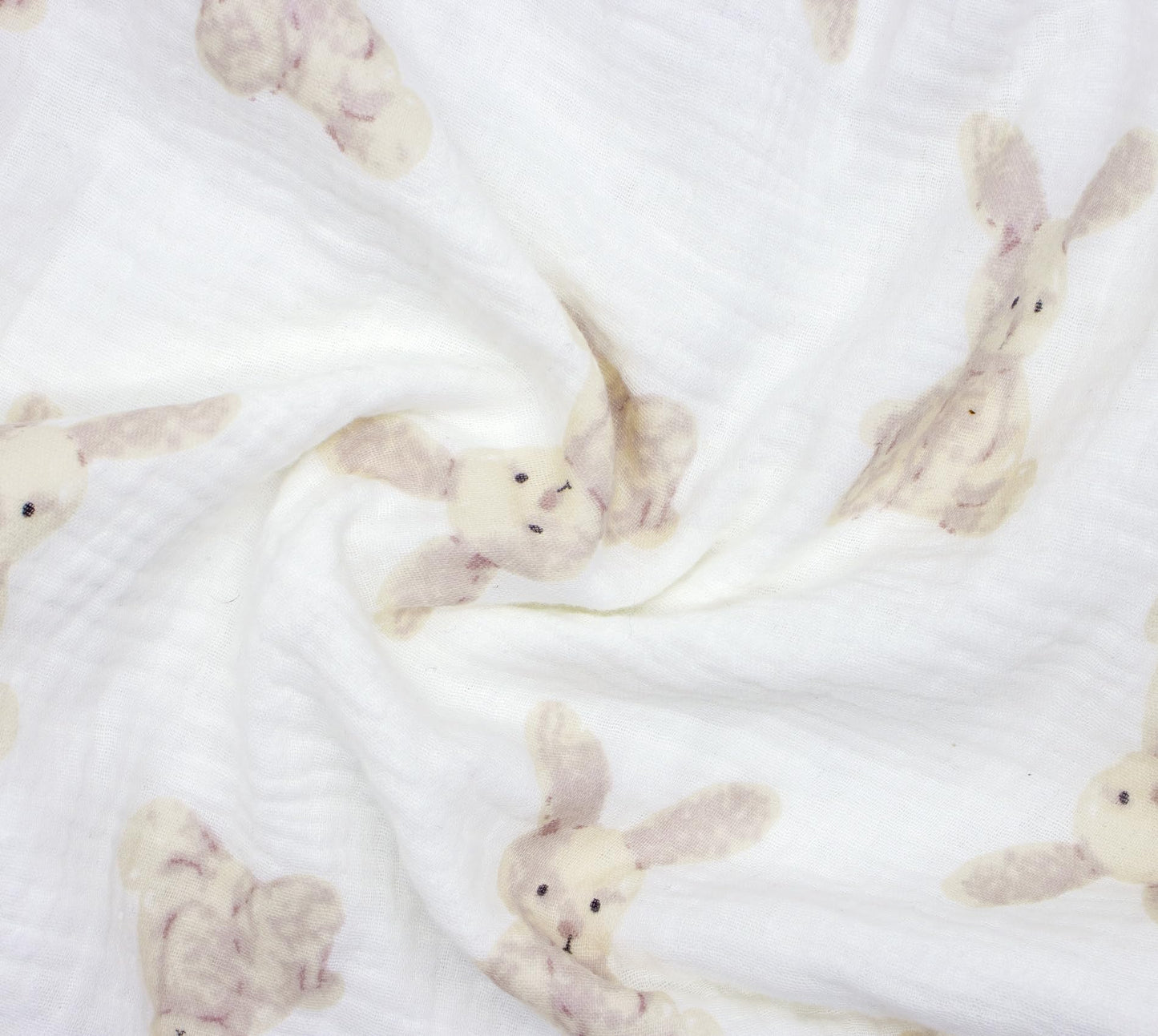 Baby Blanket Double Layer Cotton 40 x 40 Soft Receiving Blanket with Pattern Machine Washable Brown Bear