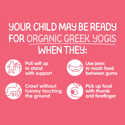 Happy Baby Organics Greek Yogis Freeze-Dried Greek Yogurt and Fruit Snacks, Strawberry Banana, 1 Ounce (Pack of 1) packaging may vary