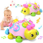 Baby Musical Ladybug Crawling Toys,Baby Toy 6-12 Months with Light-up Music, Early Educational Learning Montessori Toy, Infant Gift Toys for 7 8 9 10 11 Months 1-2 Years Old Newborn Girls (Pink)