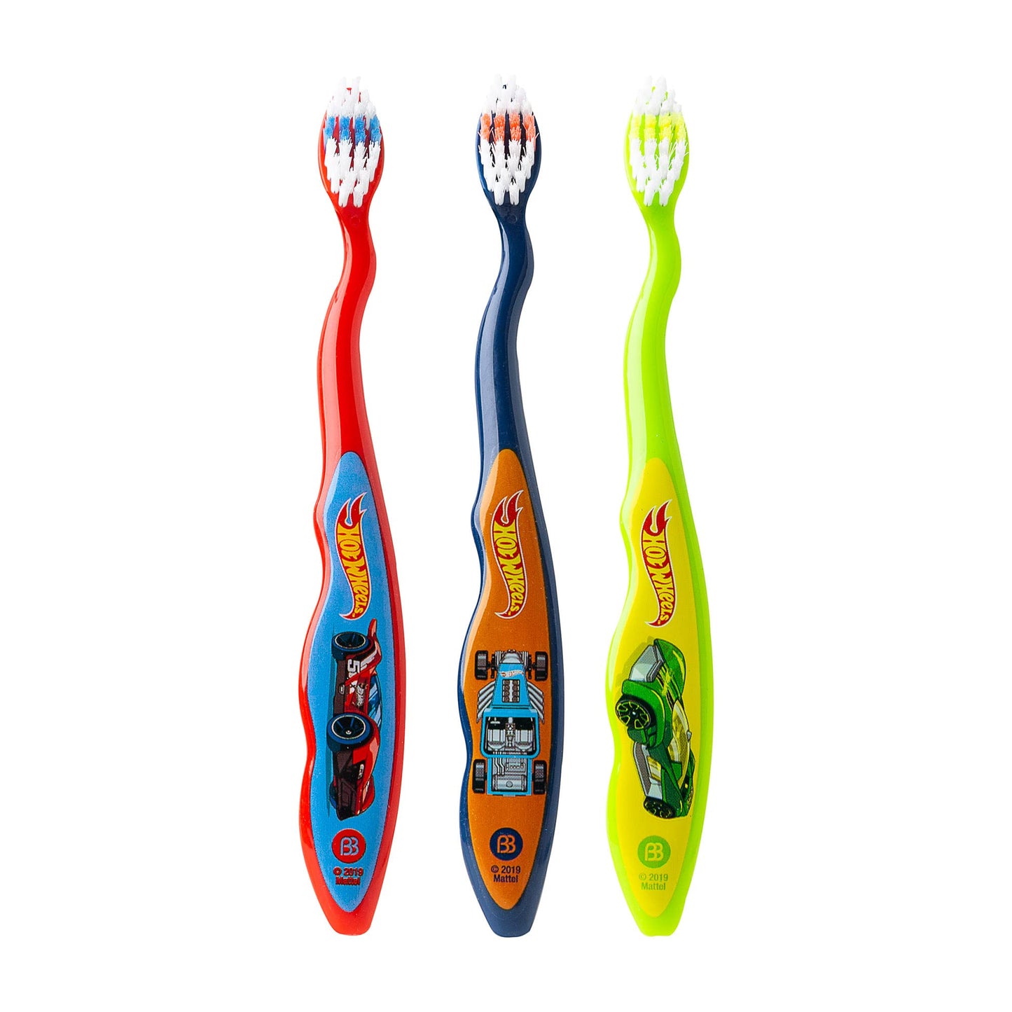 Brush Buddies Hot Wheels Toothbrush for Kids, Kids Toothbrushes, Toothbrush Pack, Soft Bristles for Kids, Toddler Ages 2-4, 6PK