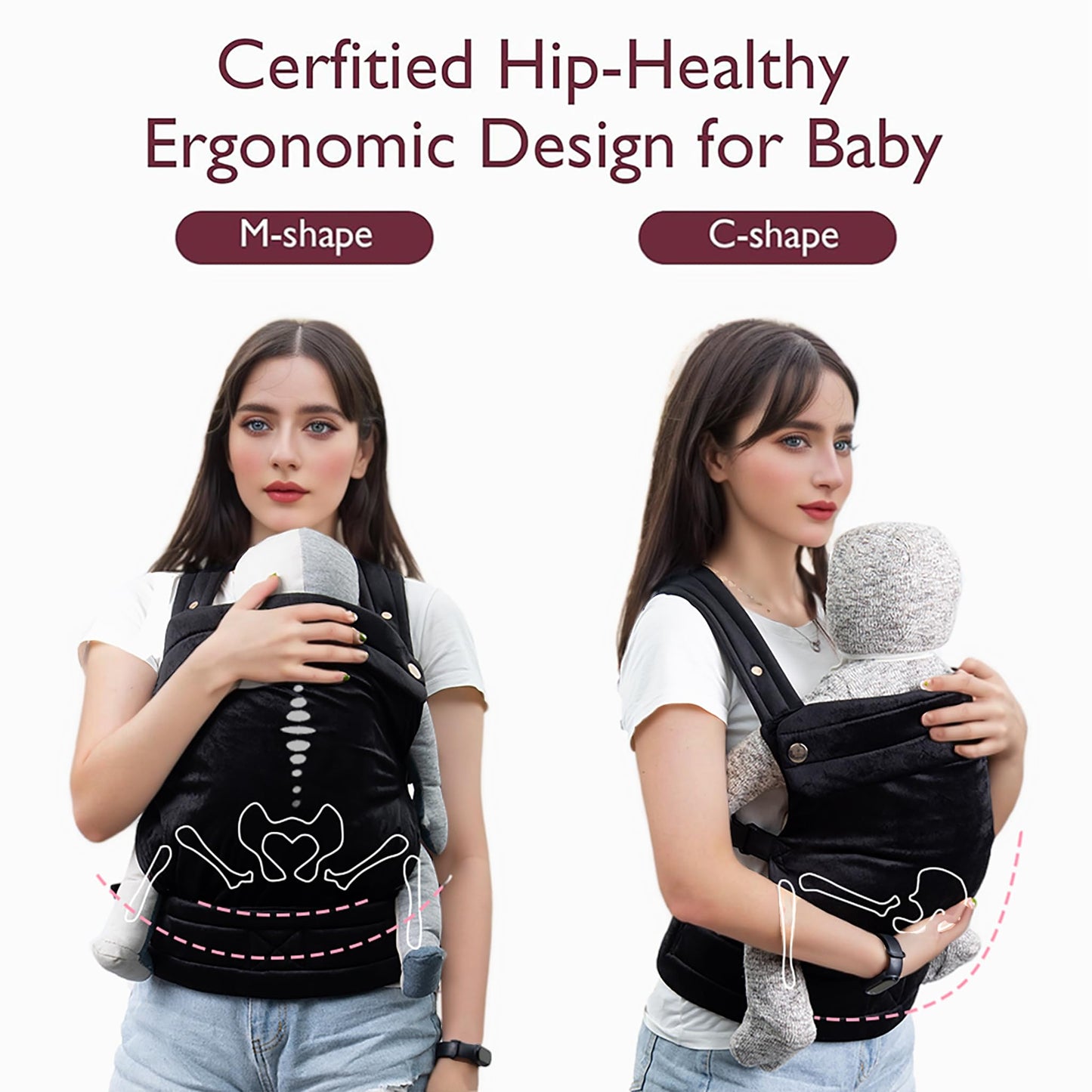 Baby Carrier for Newborn to Toddler, 7-35 lbs Weight Capacity, Ergonomic Backpack Design, Front and Back Facing Options, Blue