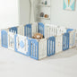 Baby Play Pen - 14 Panels Extra Large Foldable Playpen for Toddlers, UFO Portable Fence, Gate, Yard - Blue