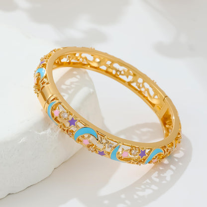 Ethlyn Gold Plated Colorful Openable Kids Baby Girls Bangles Bracelets Birthday Christmas Gifts Birthday Presents for children