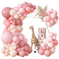 Dusty Pink Balloon Garland Double Stuffed Blush Pink Balloons Baby Pink Latex Balloon Arch Kit Dusty Rose Pastel Pink Party Balloons for Girl Boho Wedding Baby Bridal Shower Birthday Party Decorations