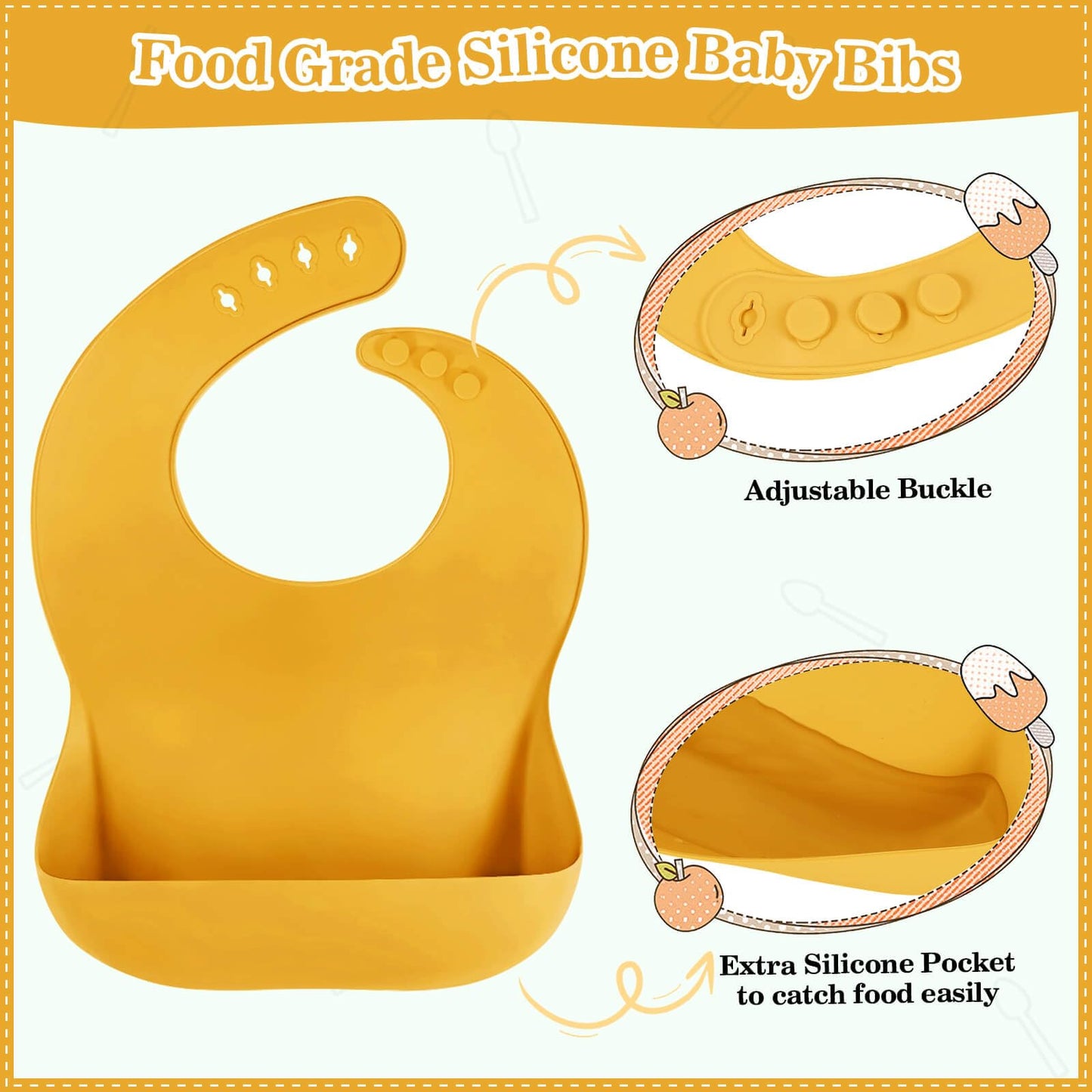 Silicone Baby Feeding Set 10 Pcs Baby Led Weaning Supplies Suction Bowl Divided Plate Baby Bibs Fruit Feeder Baby Spoons Forks Sippy Cup Toddler Utensil Sets Baby Essentials for Newborn Gift