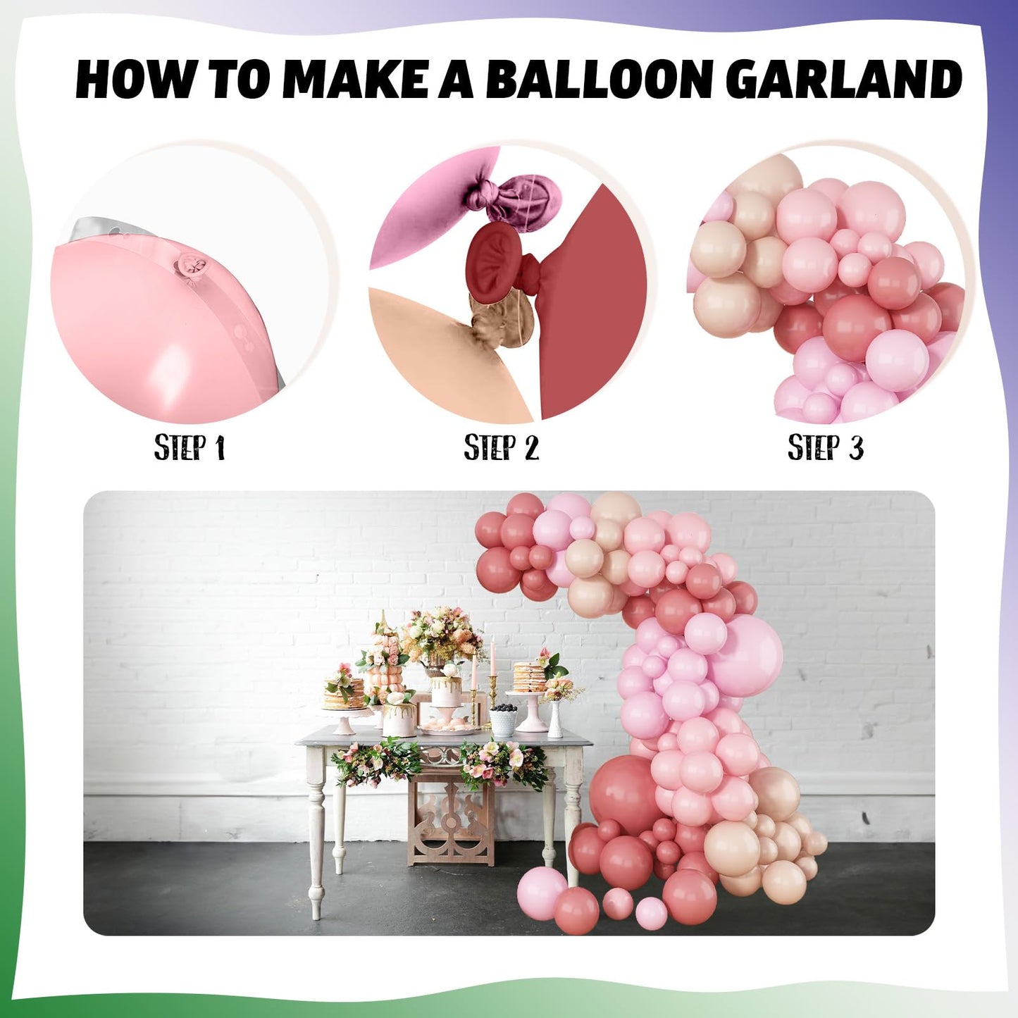 Dusty Pink Balloon Garland Double Stuffed Blush Pink Balloons Baby Pink Latex Balloon Arch Kit Dusty Rose Pastel Pink Party Balloons for Girl Boho Wedding Baby Bridal Shower Birthday Party Decorations