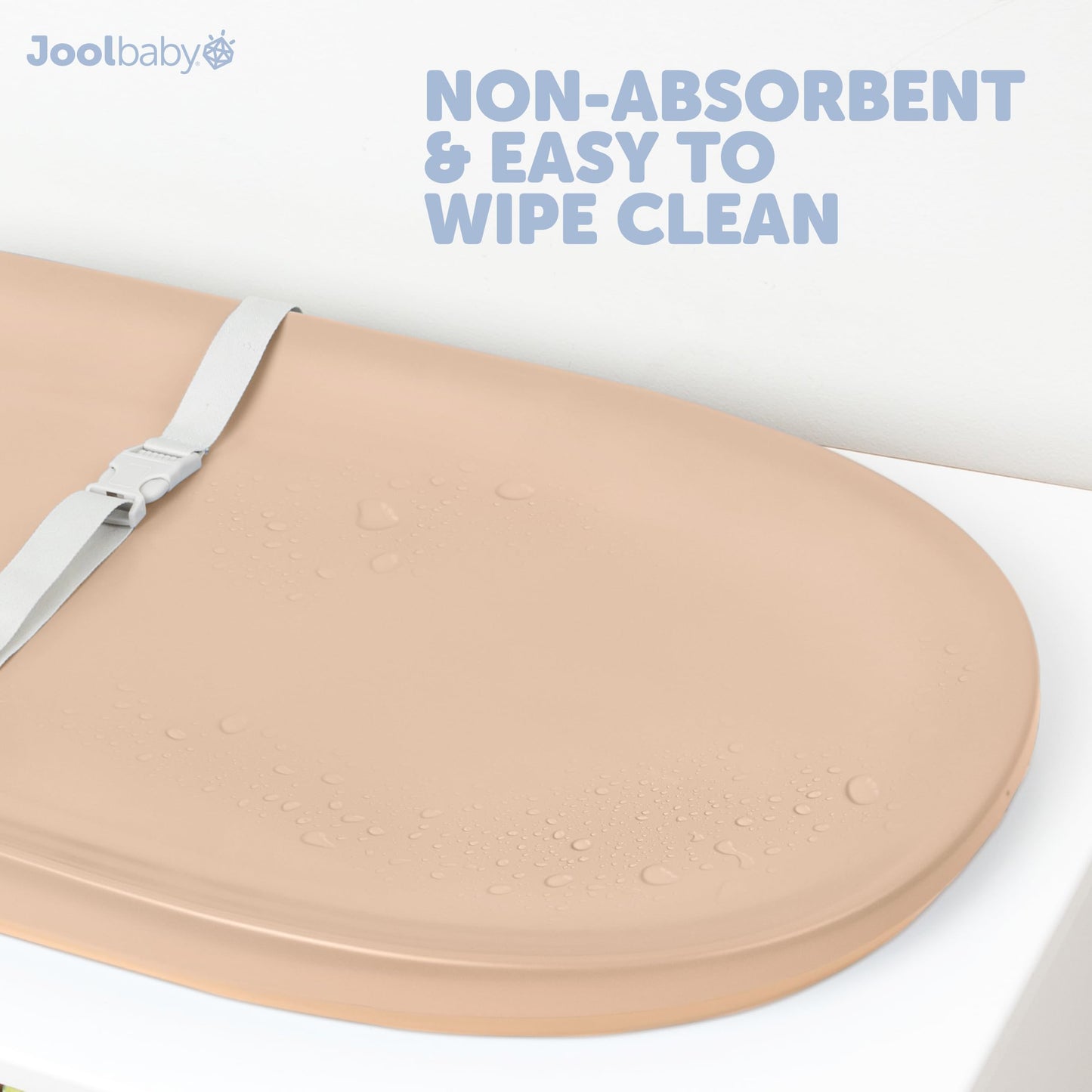 Jool Baby Waterproof Baby Changing Pad - Easy to Clean, Lightweight & Portable - Large Foam Cushion for Comfort (Sage)