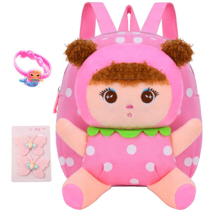 Cute Toddler Backpack Plush Doll Toy Snack Travel Bag Preschool Shoulder Bag Gift for Kid