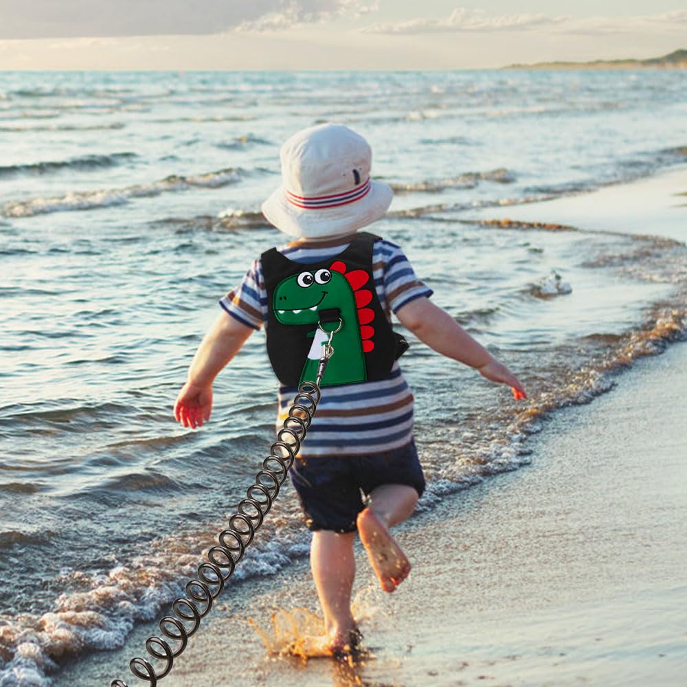 Toddler Leash-Baby Walking Safty Harness and Child Anti Lost Wrist Link for Girls/Boys Travel (Green)