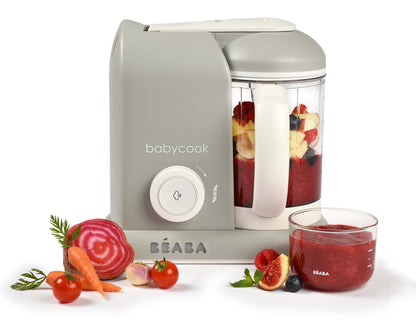 BEABA Babycook Solo 4 in 1 Baby Food Maker, Puree Steamer and Blender for Purees, Grinder with Auto Steam Cooking, Lrg Capacity 4.5 Cups 27 Servings in 20 Mins, Rose Gold