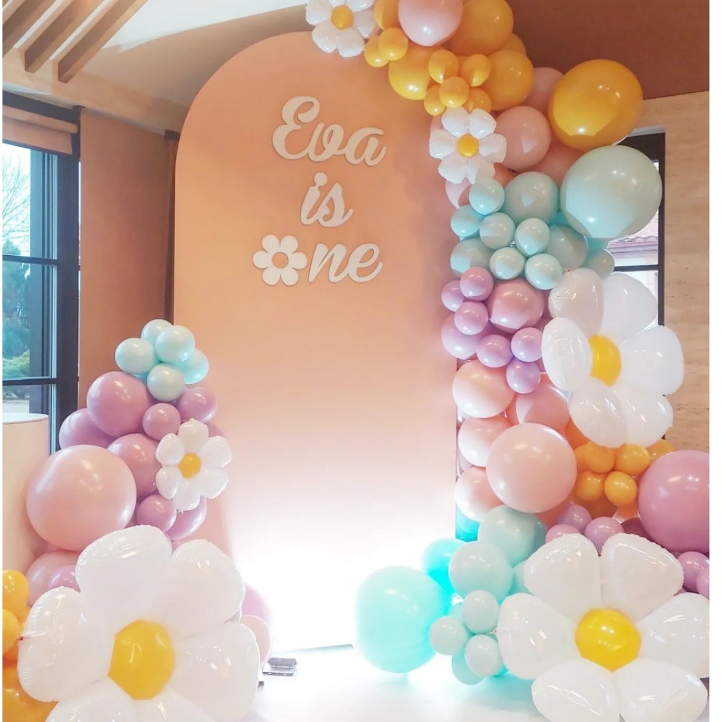 Dusty Blue Balloon Garland Kit - 137pcs Balloon Arch kit with Dusty Baby Blue, Sand White, White Balloons - Perfect for Baby Shower Wedding Boy Birthday Decoration