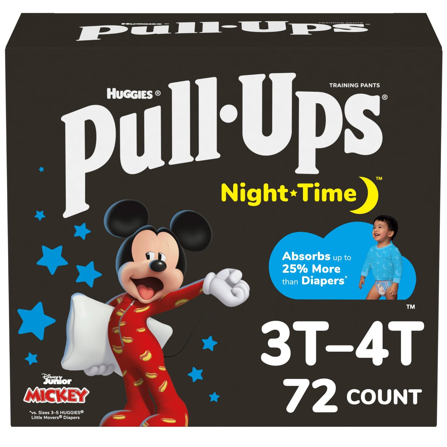 Pull-Ups Boys' Night-Time Potty Training Pants, Size 5T-6T Overnight Training Underwear (46-60 lbs), 44 Ct