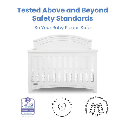 Delta Children Simmons Kids SlumberTime Emma Convertible Crib N More, Grey