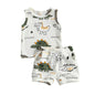 CIYCUIT 2Pcs Baby Boy Summer Clothes Infant Toddler Beach Outfits Sleeveless Tank Tops Shorts Set