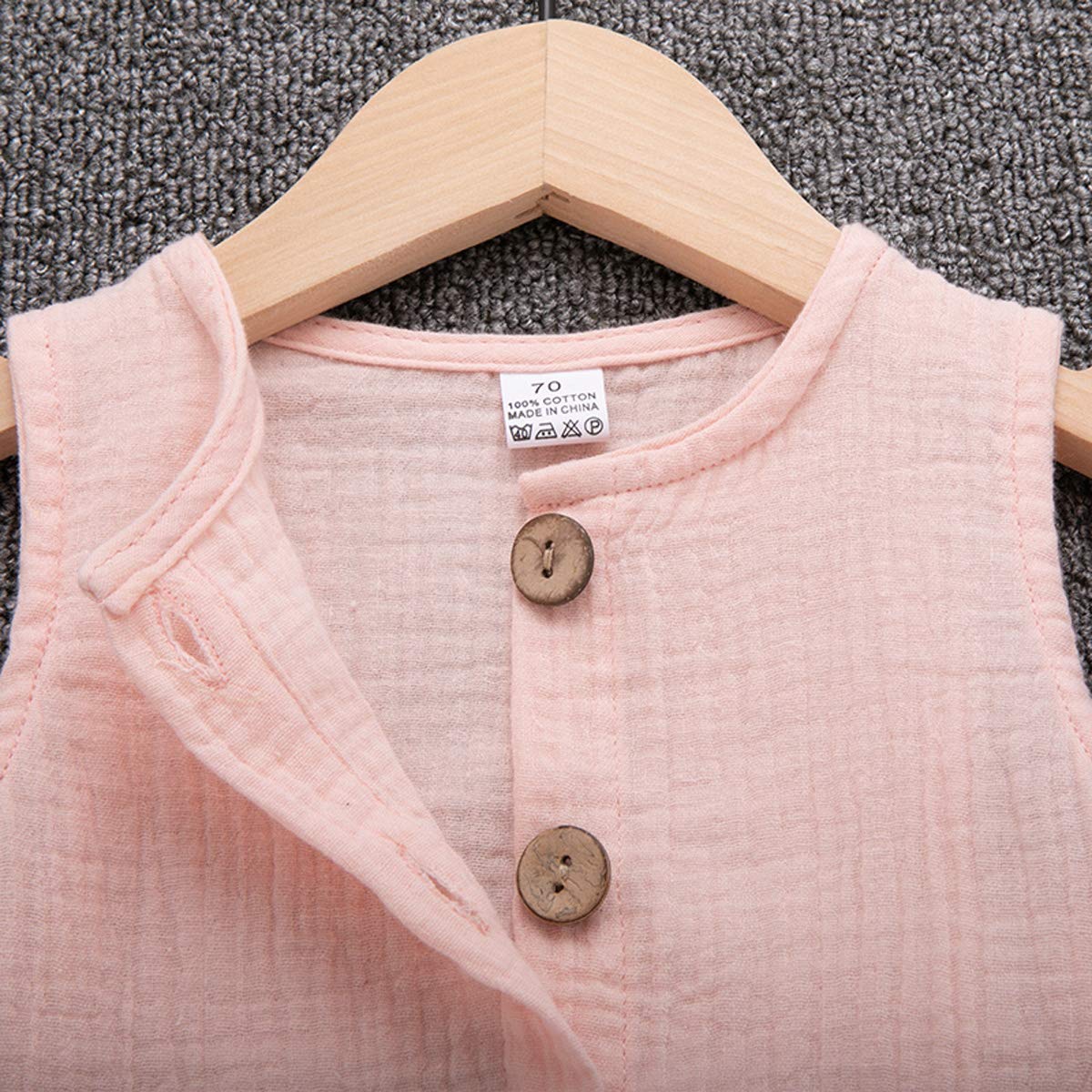 Infant Newborn Baby Boys Girls Cotton Linen Romper Summer Jumpsuit Sleeveless Overalls Clothing Set