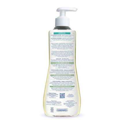 Mustela Stelatopia Eczema-Prone Skin Cleansing Oil - Baby Body Wash with Natural Avocado & Sunflower Oil - Family Skin Care Essentials - EWG Verified - Fragrance-Free & Tear Free - 16.9 fl. oz.