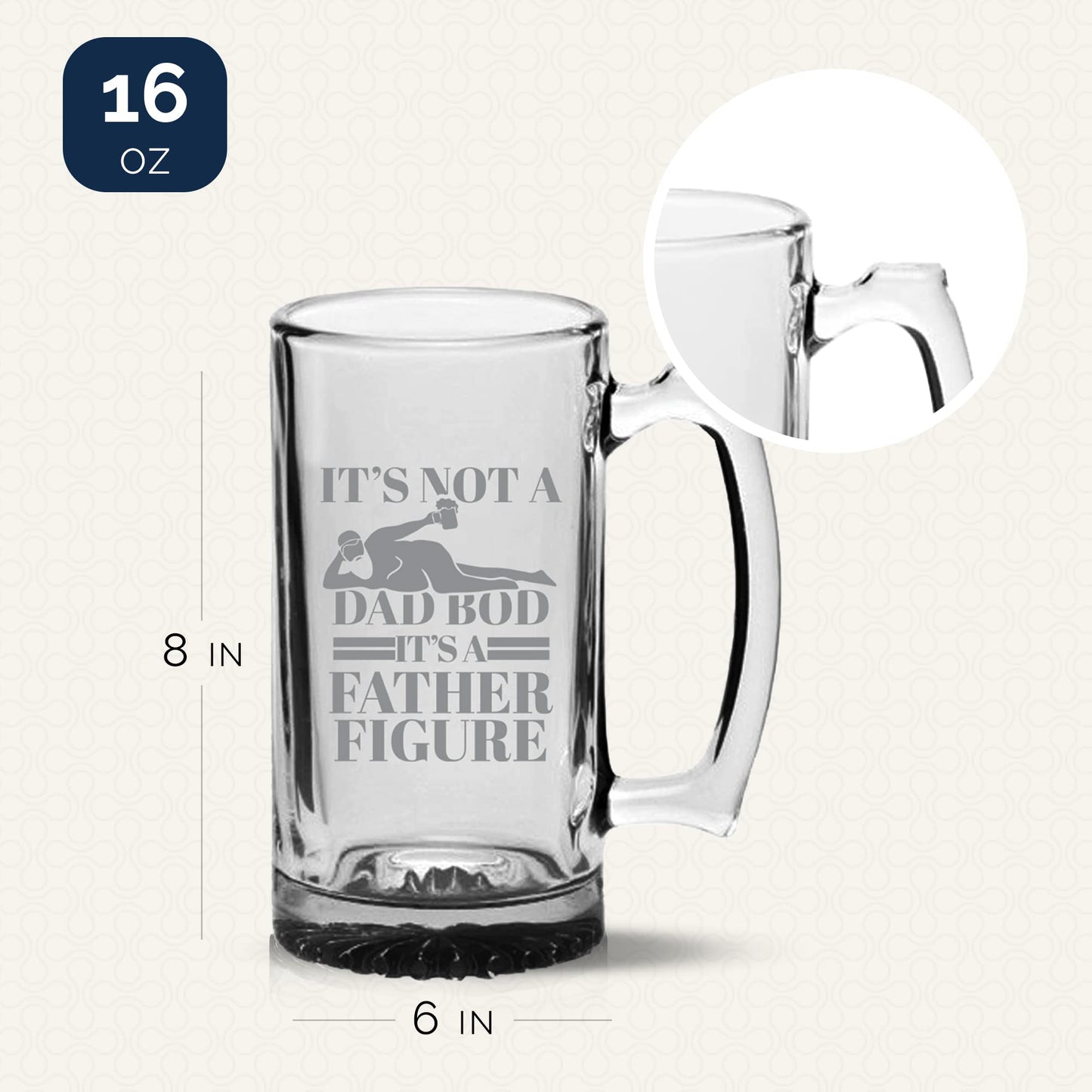 Your Dream Party Shop Daddy's Sippy Cup Beer Glass - 16oz Funny Beer Mug for New Dads - Gifts for Dad