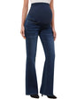 GLAMIX Women's Stretch Maternity Bootcut Jeans with Pockets Over The Belly Bell Bottoms Flare Denim Pants Pregnancy Clothes
