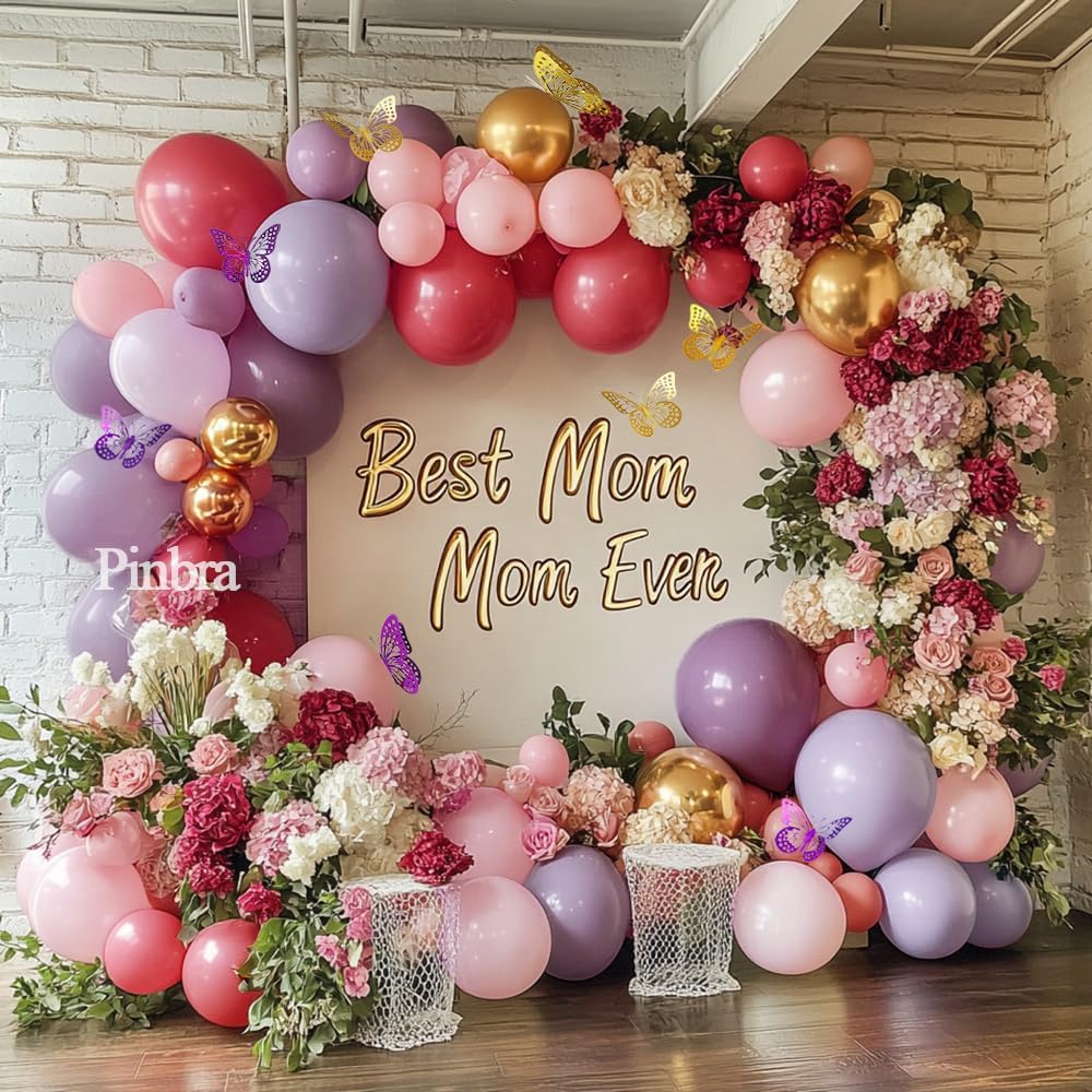 Dusty Pink Brown Balloon Garland Nude Tan Pink Rose Gold Metallic Double Stuffed Dusty Rose Mauve Blush Beige Balloon Arch Kit for Baby Shower Birthday Bridal Wedding Party Decoration