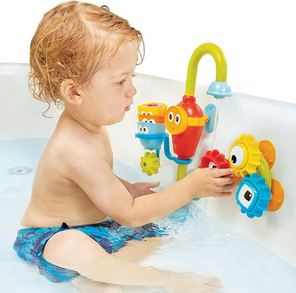 Yookidoo Toddler and Baby Bath Toy (Ages 1-3): Flow N Fill - 3 Stackable Play Cups - Battery Operated Interactive Hose Toy & Tumblers with Multiple Play Aspects - Make Bath Time Maigcal (No Mold)