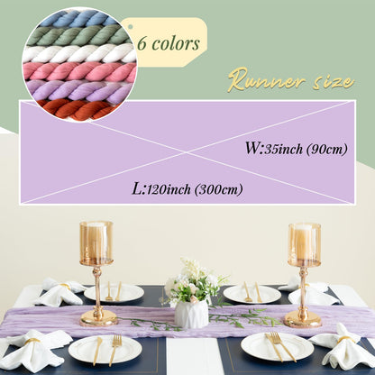 Light Pink Cheesecloth Table Runner 10ft Boho Rustic Gauze Cheese Cloth Spring Decor for Wedding Party Bridal Baby Shower Birthday Table Decorations