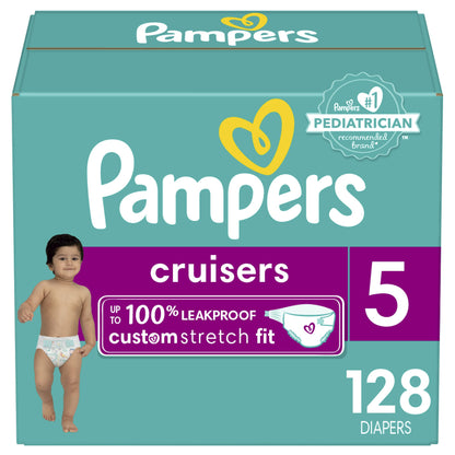 Pampers Cruisers Diapers - Size 3, 84 Count, Disposable Active Baby Diapers with Custom Stretch