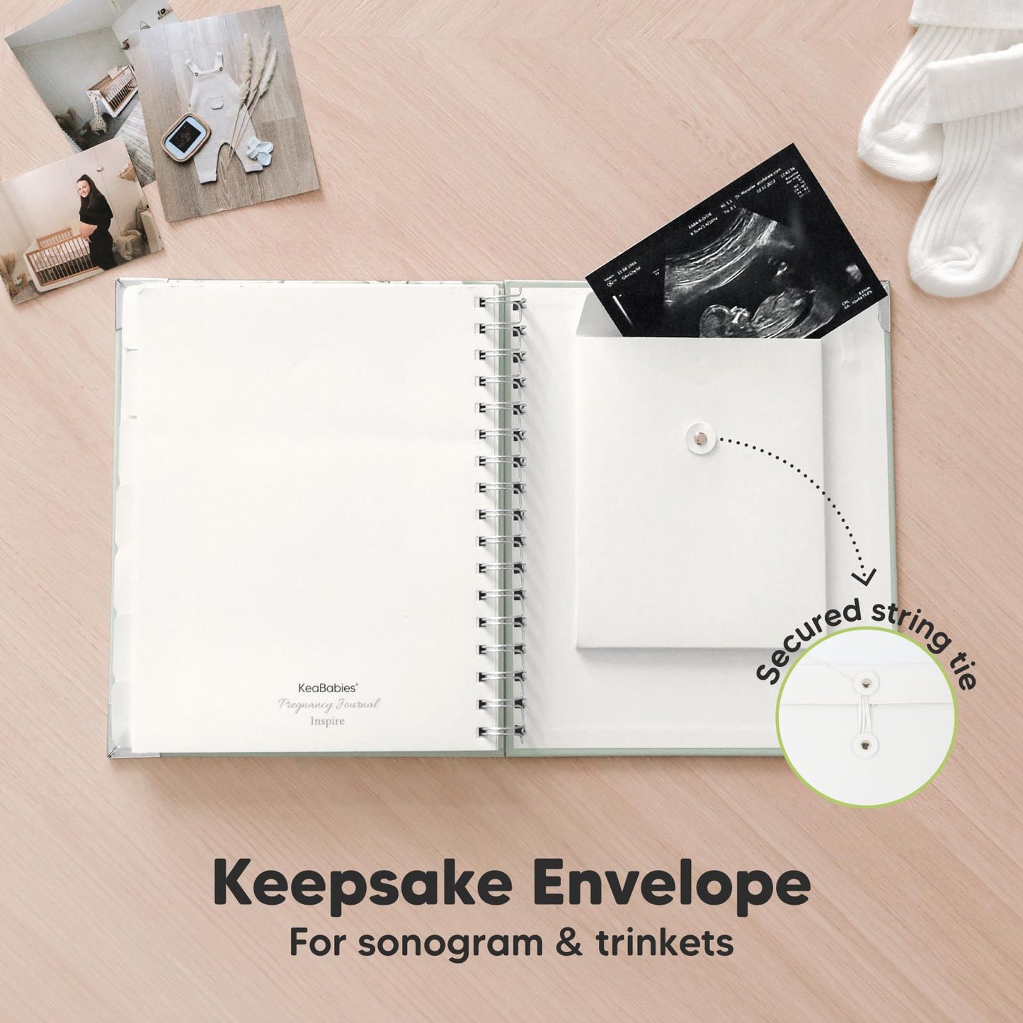 Pregnancy Journal for First Time Moms Gifts - 90 Pages Hardcover Pregnancy Memory Book, Beautiful & Cute Baby Book Keepsake, Ultrasound Baby Scrapbook, First Mother's Day Gifts (Alpine)