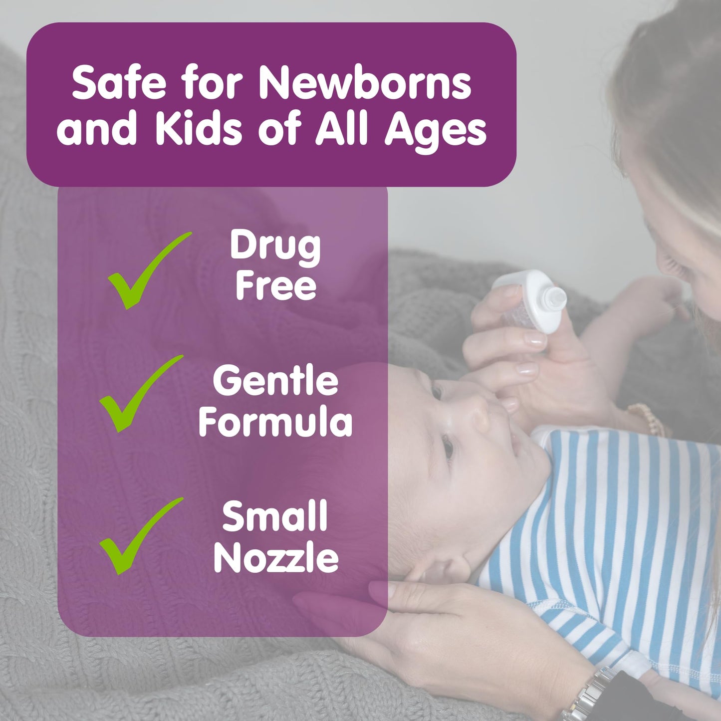 Boogie Baby Nasal Saline Drops Drops, Allergy Relief, Nasal Decongestant, Pack of 1, 2 Bottles Total…