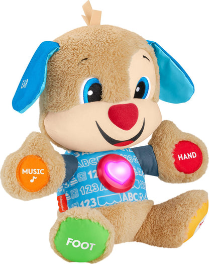 Fisher-Price Baby & Toddler Toy Laugh & Learn Smart Stages Puppy Musical Plush with Lights & Phrases for Infants Ages 6+ Months