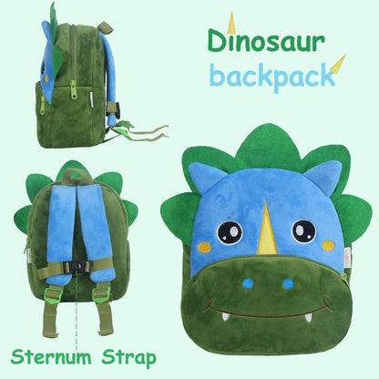 VASCHY Toddler Backpack, Baby Boys and Girls Cute Plush Animal Small Daycare Backpack for Baby Little Kids Yellow Cat